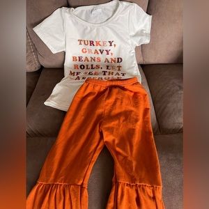 Toddler boutique Thanksgiving outfit - worn two times